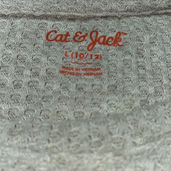 Cat & Jack Super Soft Waffle Knit Knot Hem Top - Picture 9 of 9
